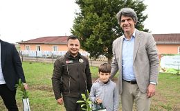 Başkan Kocaman Öğrencilerle Fidan Dikti